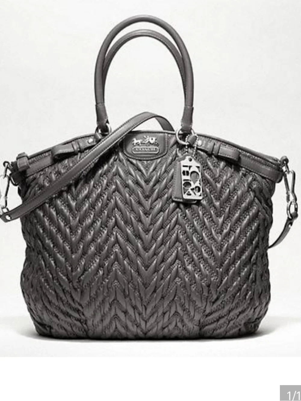 Coach Madison Nylon Grey Satchel - 70th Anniversary